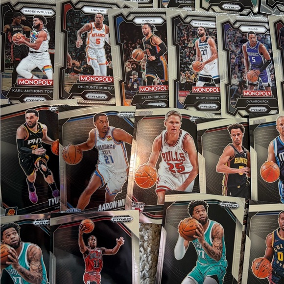 68 card lot of 2020-2025 Panini Prizm Monopoly & Prizm vet & Rookie basketball - Picture 3 of 7